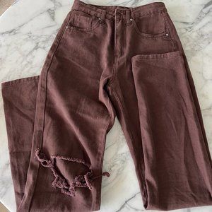 SHEIN Brown Jeans